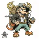 2010 cartoon characters tattoo design idea