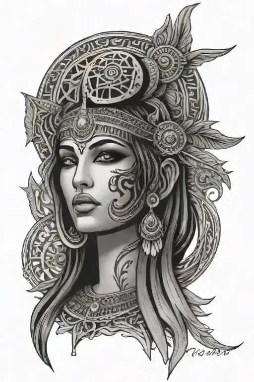 isis goddess tattoo design idea