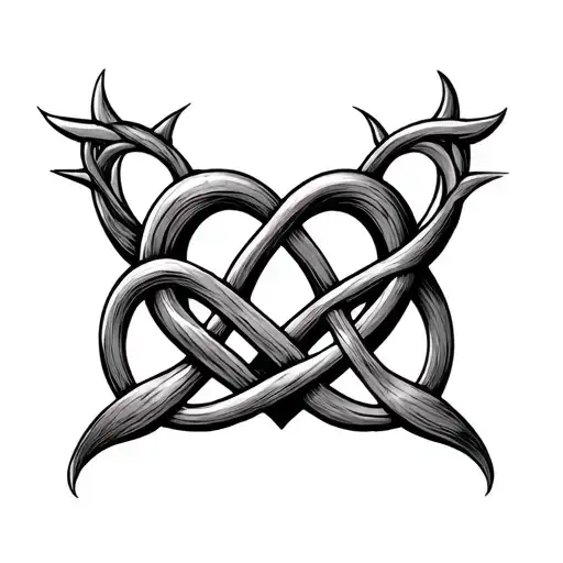 Central Chest Piece (8–12" wide)The Heart CodexA double infinity Celtic heart knot (∞ fused into ♥) made of three con tattoo design idea