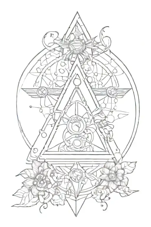 Delta symbol with growth strength family spirituality tattoo design idea