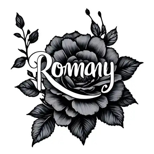 "Romany" simple feminine in length tattoo design idea