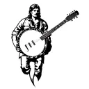 banjo tattoo design idea
