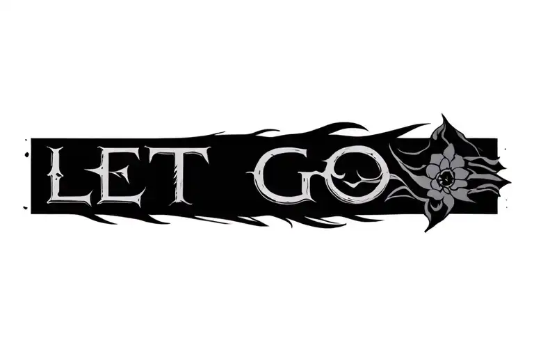 let go symbol band tattoo design idea