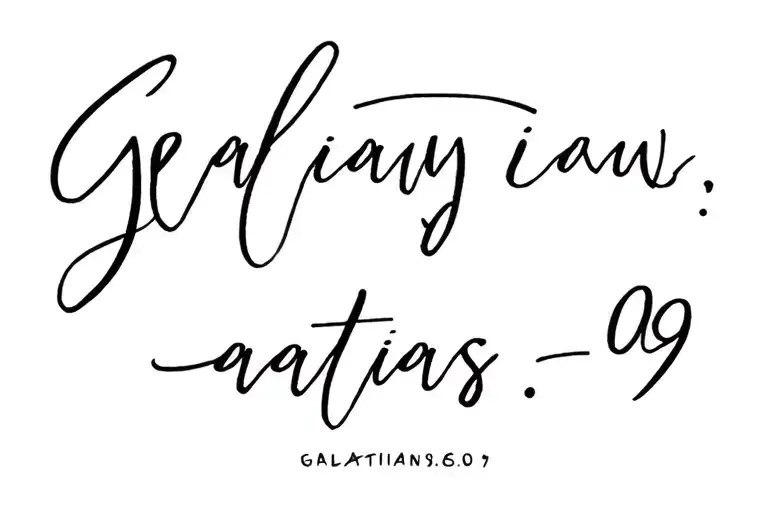 Galatians 6:9 tattoo design idea