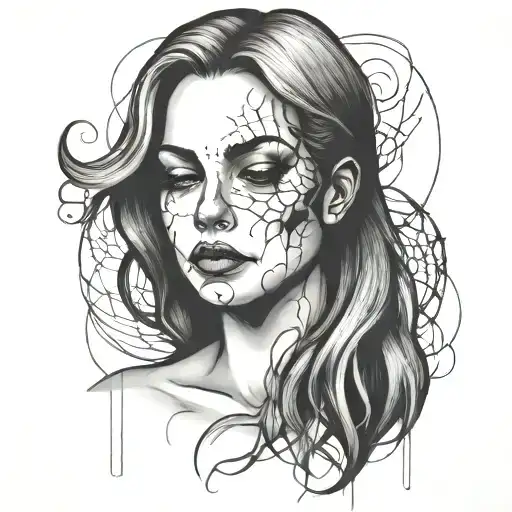 borderline personality disorder with psychosis minimalist tattoo design idea