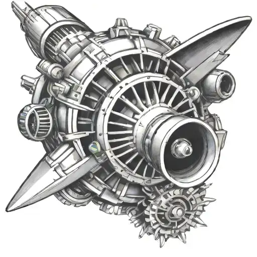 Jet Engine tattoo design idea