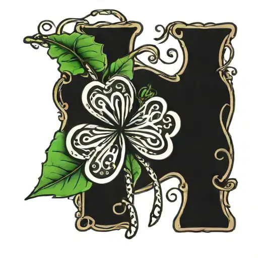 shamrock wrapped in thorns with cursive saying a Bible verse  tattoo design idea