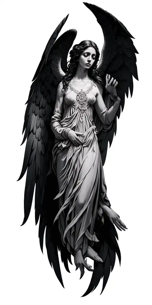 biblically accurate seraphim tattoo design idea