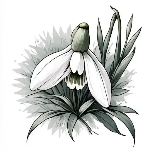 Snowdrop tattoo design idea