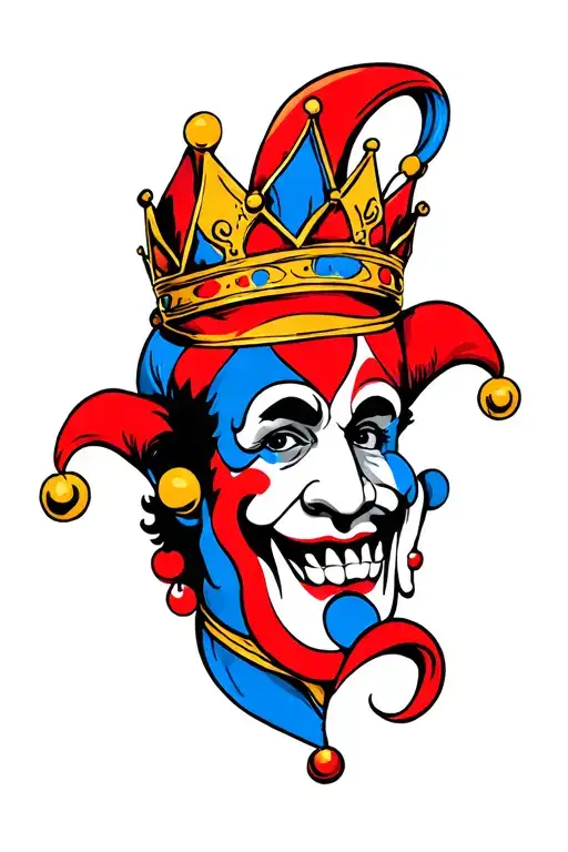 Tattoo in the style King and Jester tattoo design idea