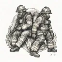 fallen firefighter tattoo design idea