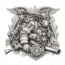 fallen firefighter tattoo design idea
