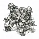 fallen firefighter tattoo design idea