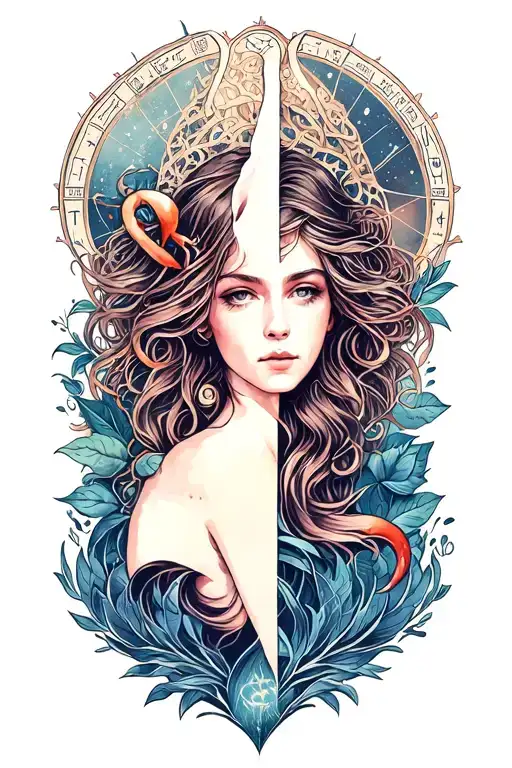 cancer, Sagittarius, Scorpio zodiac symbol tattoo design idea