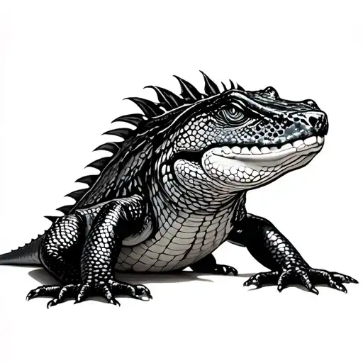 reptiles scale sleeve tattoo design idea