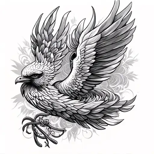 Phoenix wedding ring finger tattoo tattoo design idea