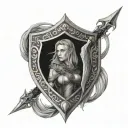 Shield Maiden tattoo design idea