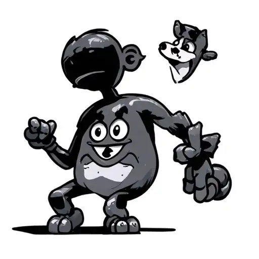 Things of the 90s cartoon characters tattoo design idea