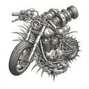 motocross spark plug gear tattoo design idea