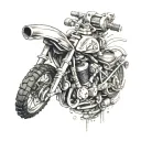 motocross spark plug gear tattoo design idea