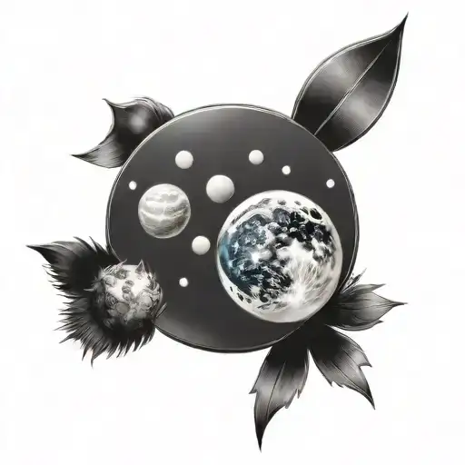 copernicus, jupiter and io, dreama come true tattoo design idea