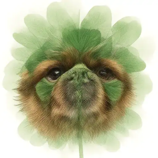 dog nose print inside four leaf clover tattoo design idea