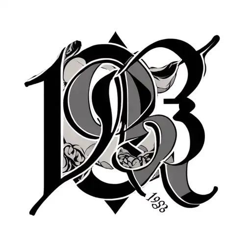 "1993" love destiny fate symbol incorporated tattoo design idea