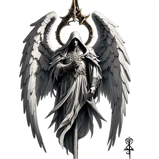 diablo 2 tyrael angel tattoo design idea