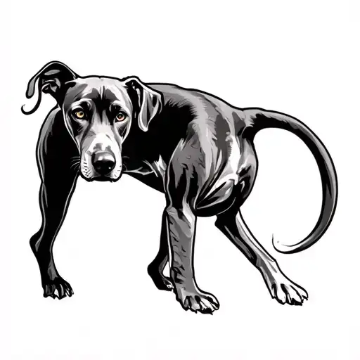Weimaraner tattoo design idea