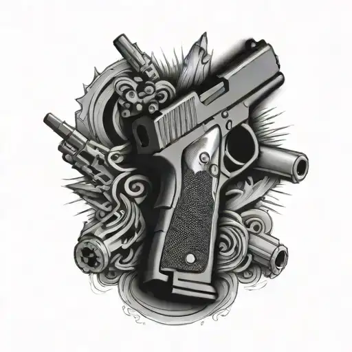 "Cant Stop Wont Stop" inside of a  Glock 19 tattoo design idea