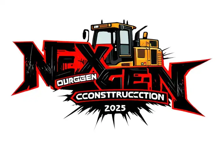"Nexgen Construction is. 2025" unique logo tattoo design idea