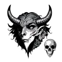 Devil In Ear tattoo design idea