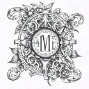 Matthew 19:6 with Roman numerals date 9/26/15 fine line stacked feminine  tattoo design idea