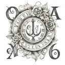 Matthew 19:6 with Roman numerals date 9/26/15 fine line stacked feminine  tattoo design idea