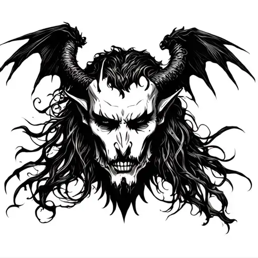 Lucifer and devil tattoo design idea