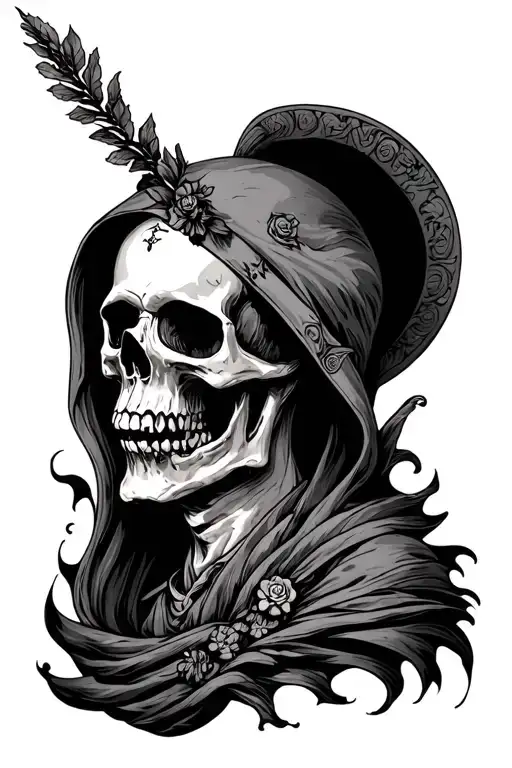 holy death tattoo design idea