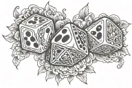2 dice tattoo design idea