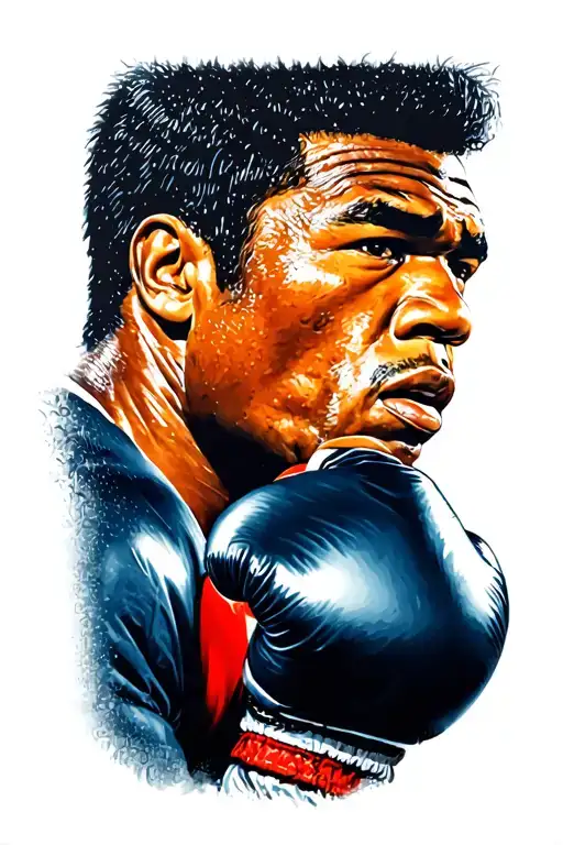 muhammad ali boxing design tattoo design idea
