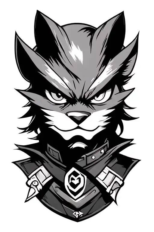 Jin Sakai and Sly Cooper symbol  tattoo design idea