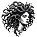 African American Medusa tattoo design idea