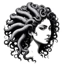 African American Medusa tattoo design idea