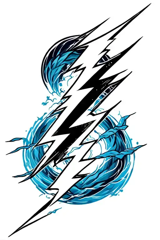 Japanese Lightning Bolt tattoo design idea