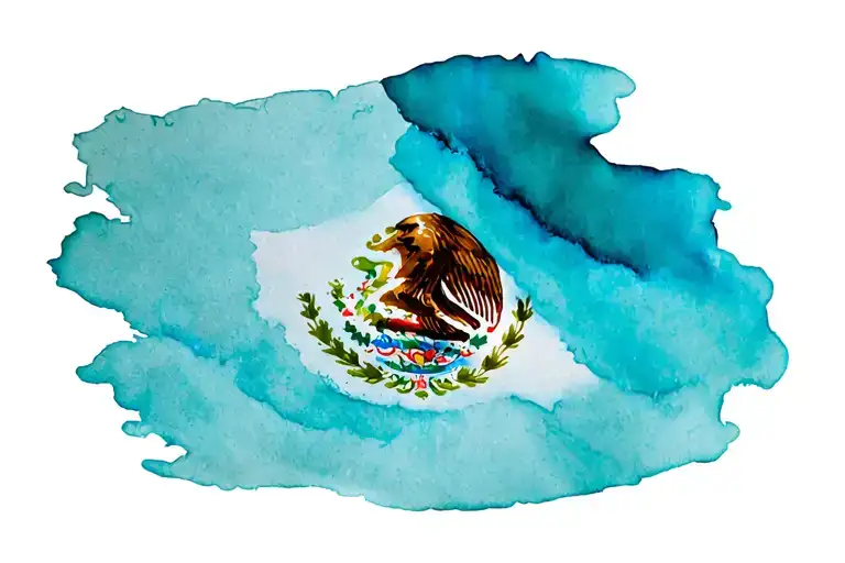 Mexico flag tattoo design idea