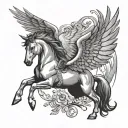 Pegasus tattoo design idea