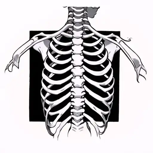 scoliosis tattoo design idea