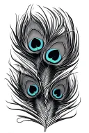 peacock feathers tattoo design idea