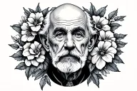 memorial for grandfather  tattoo design idea