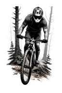 MTB fully forrest tattoo design idea