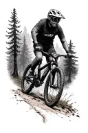 MTB fully forrest tattoo design idea