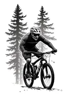 MTB fully forrest tattoo design idea